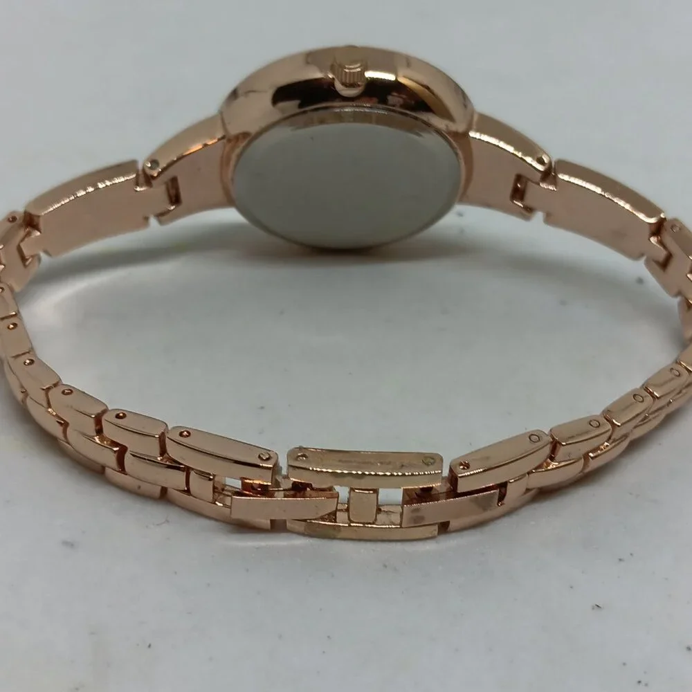 Catherine Malandrino CMO5178 Women's 34mm Rose Tone Watch + Jewelry Sample Set